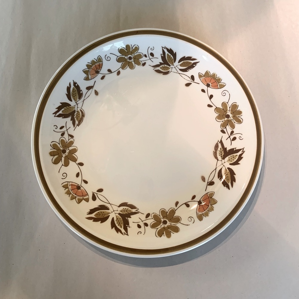 VTG MCM MIKASA WESTWOOD Cera Stone Salad Luncheon Plates. Set of 6. EUC